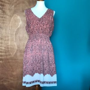 Floral print sleeveless dress